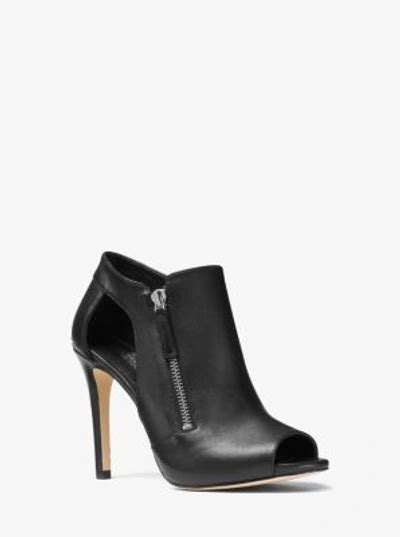 clara peep toe leather pumps by michael kors|MICHAEL Michael Kors Clara 75MM Sculptural Pumps.